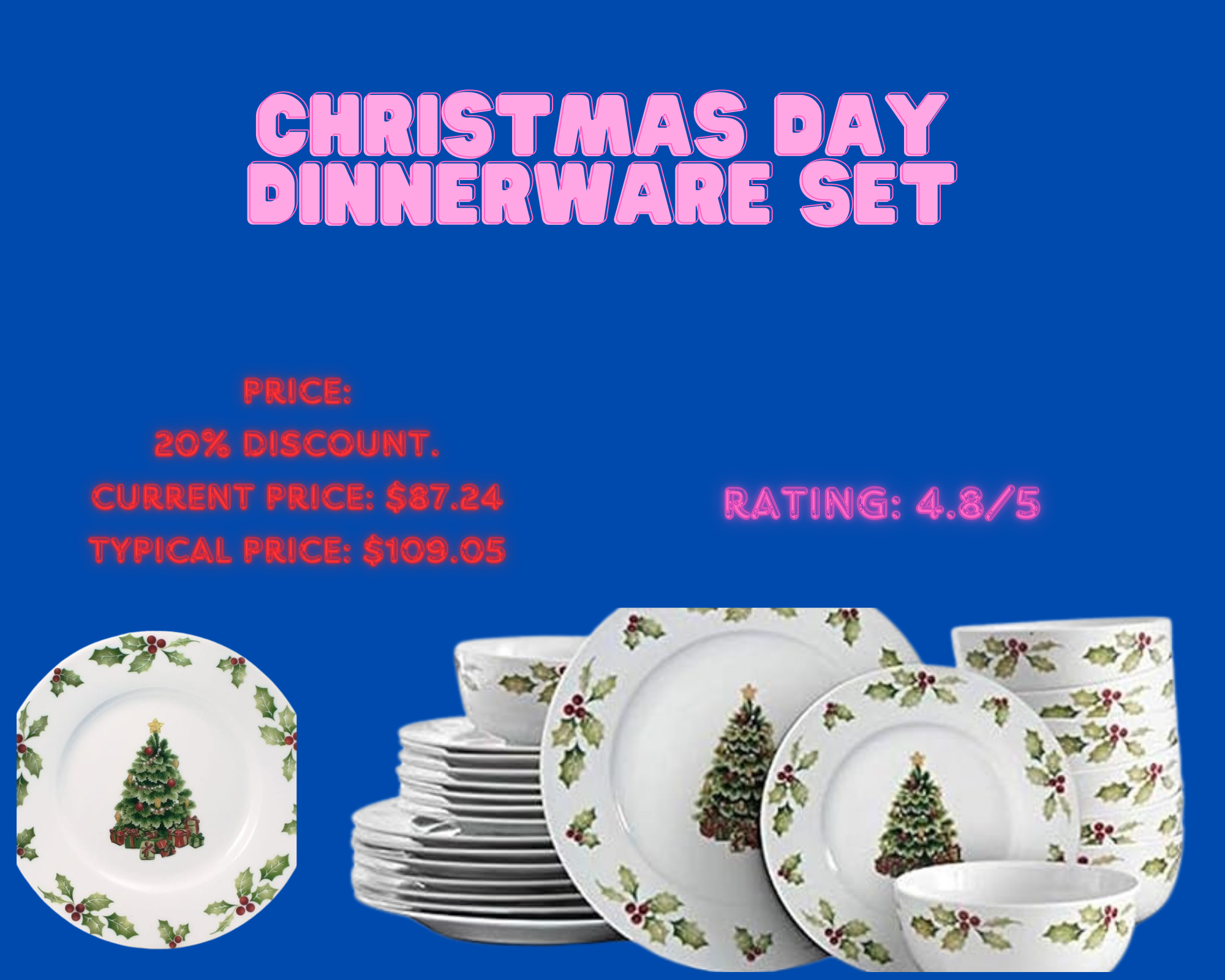 Christmas Day Dinnerware Set