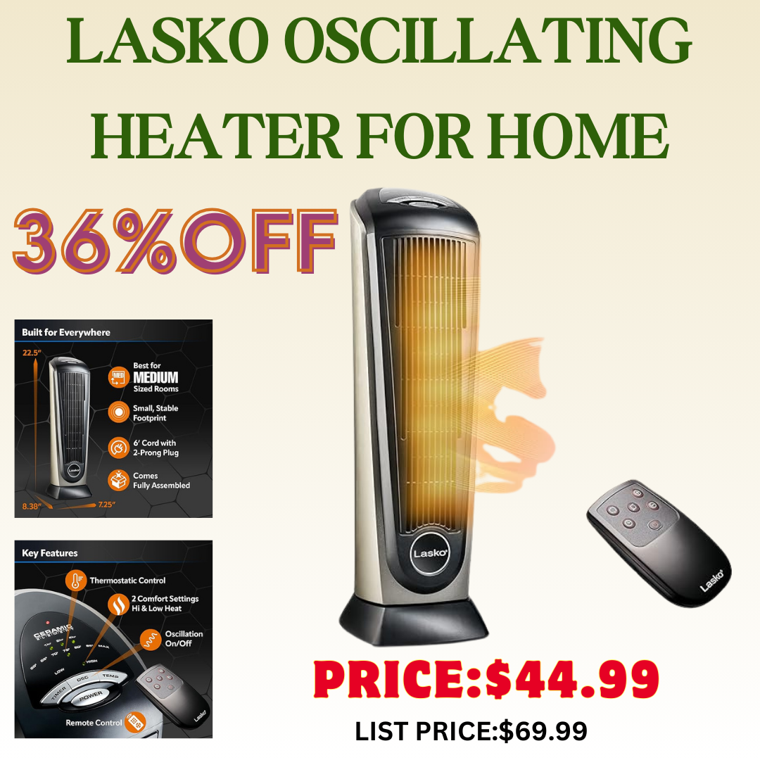 Lasko Oscillating Heater for Home