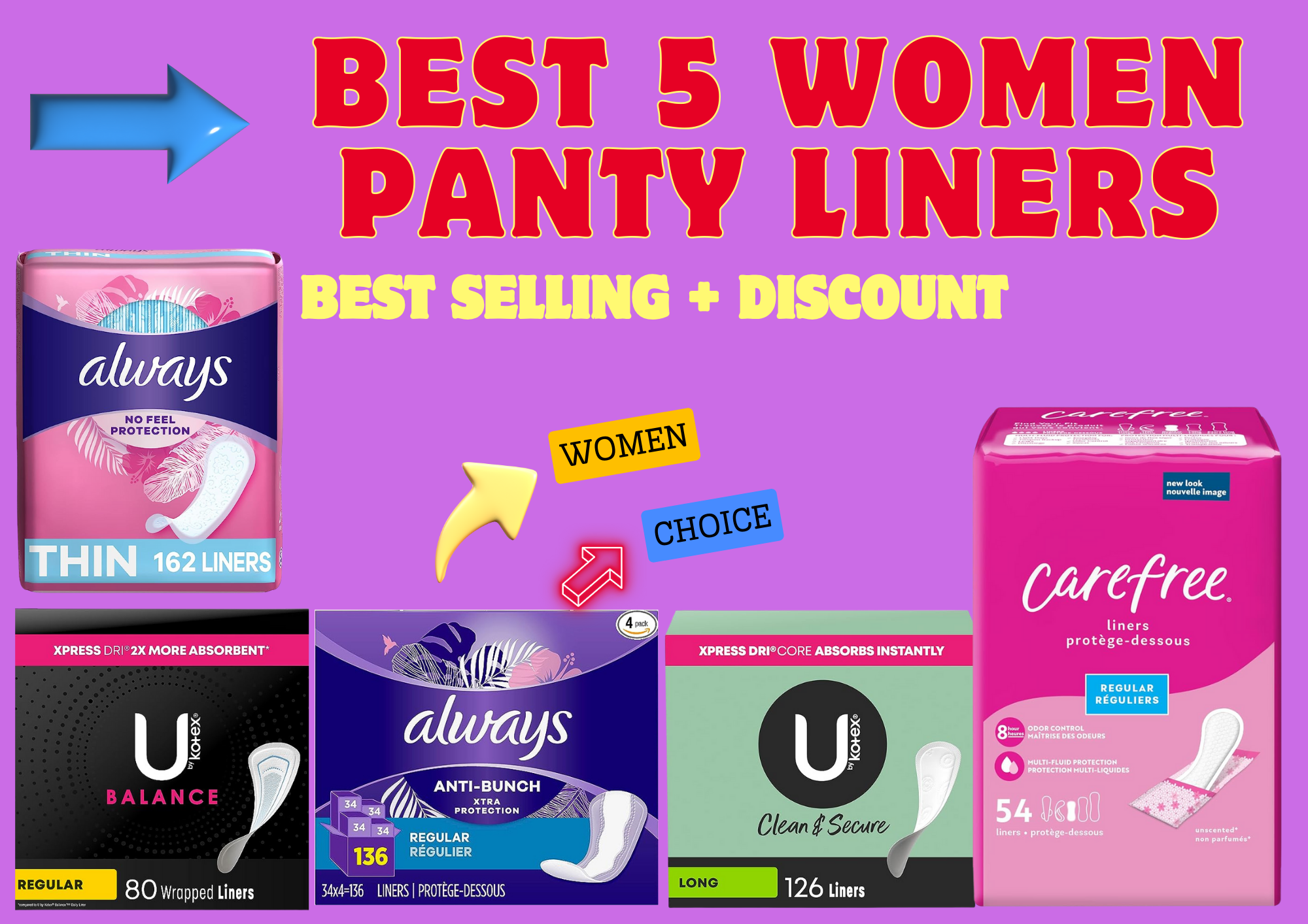 Best 5 women Panty Liners