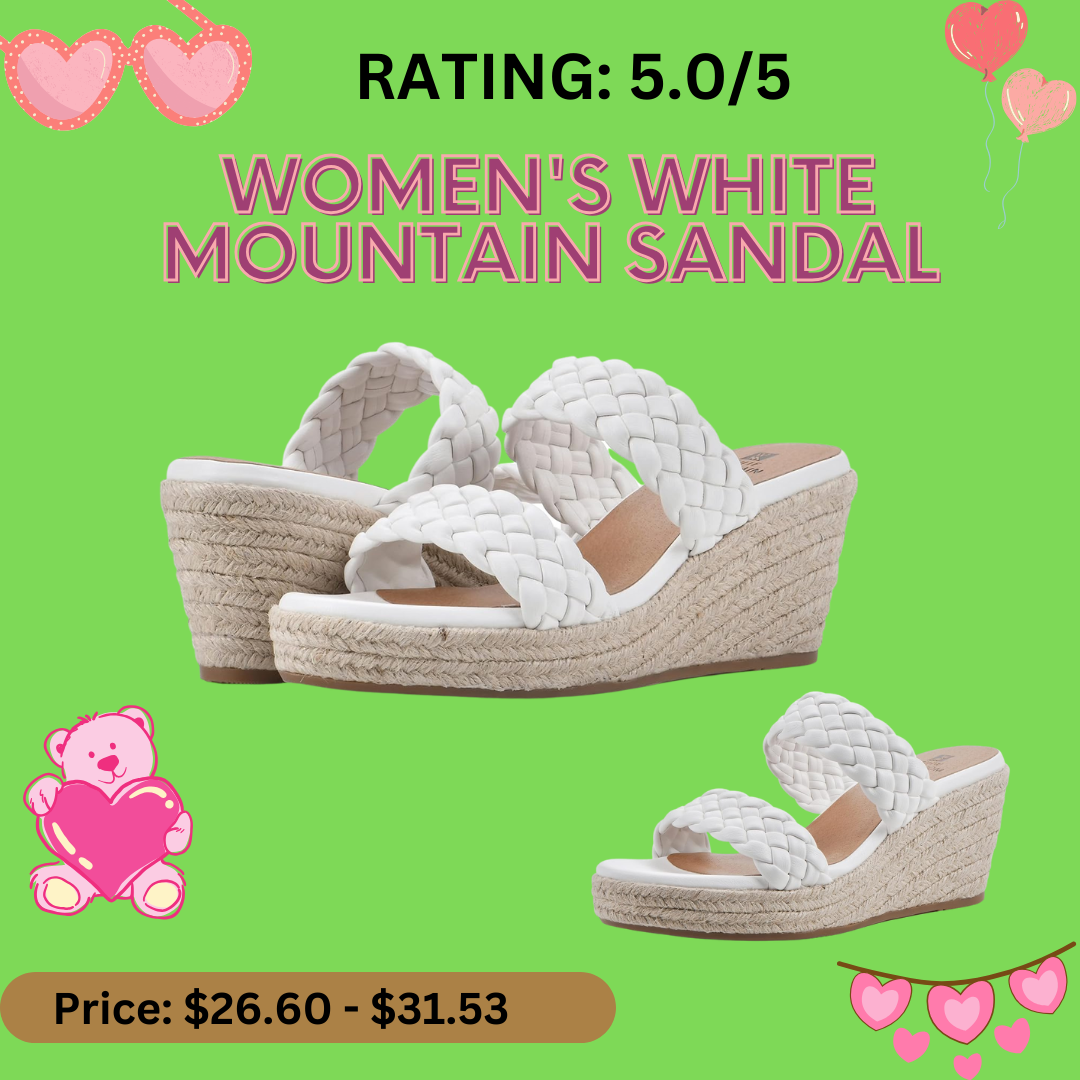 Women's white mountain sandal