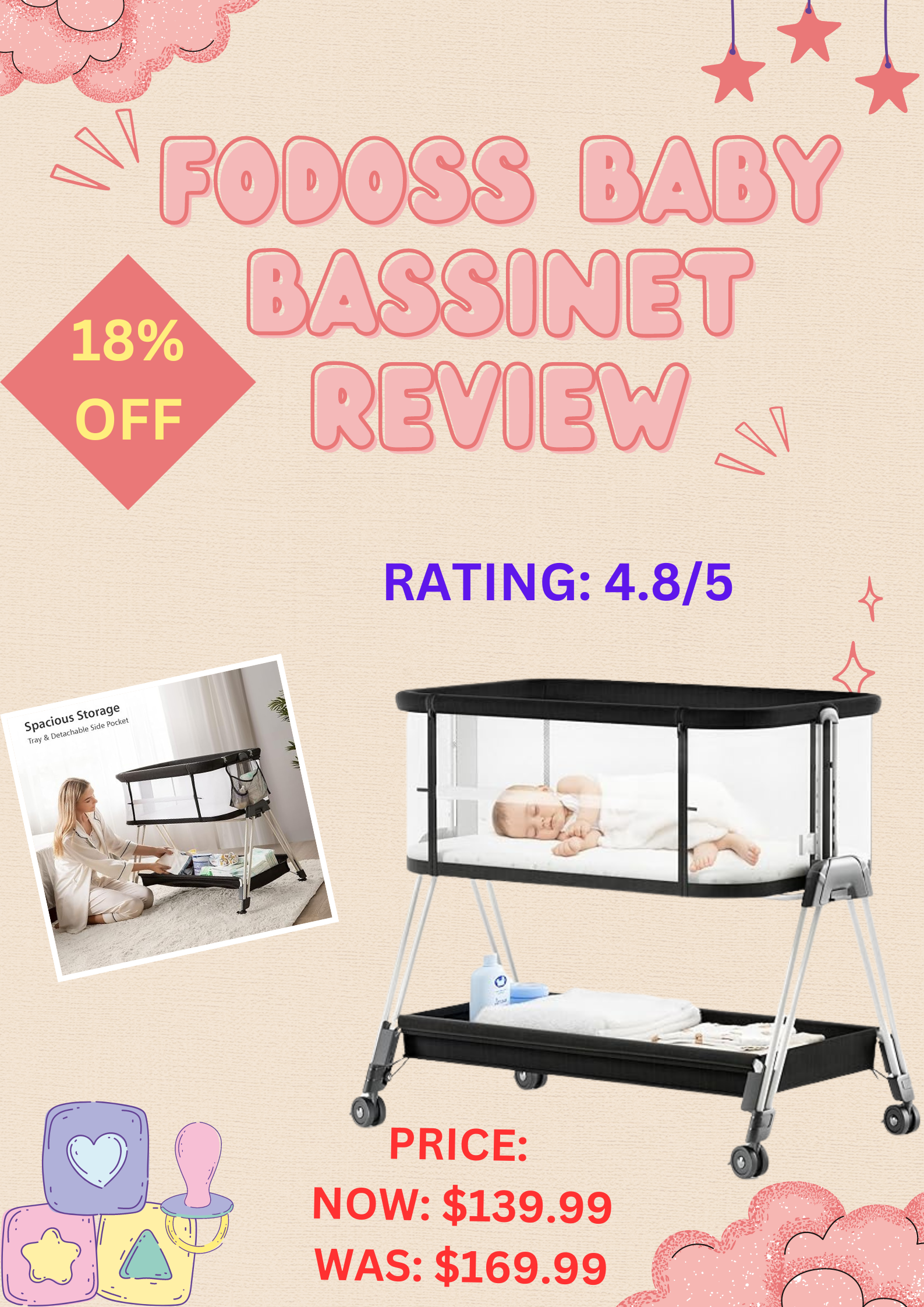 Fodoss Baby Bassinet Review